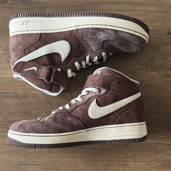 NIKE AF1 Mid Chocolate Suede | 10 | Air Force 1 - Picture 4 of 10